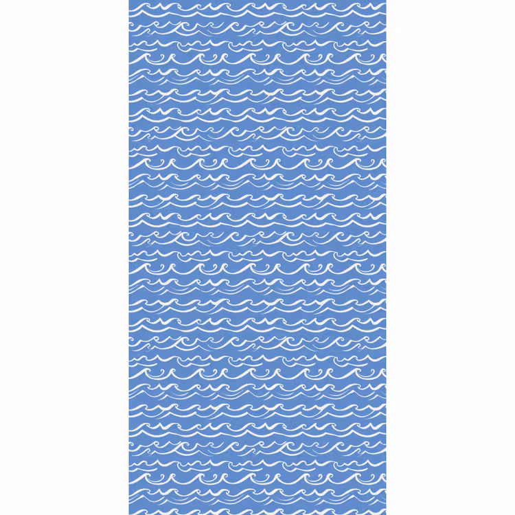 Blauw - Wit - Simpel - Getekend - Golven Behang Vlies klein 1076 -3d_website