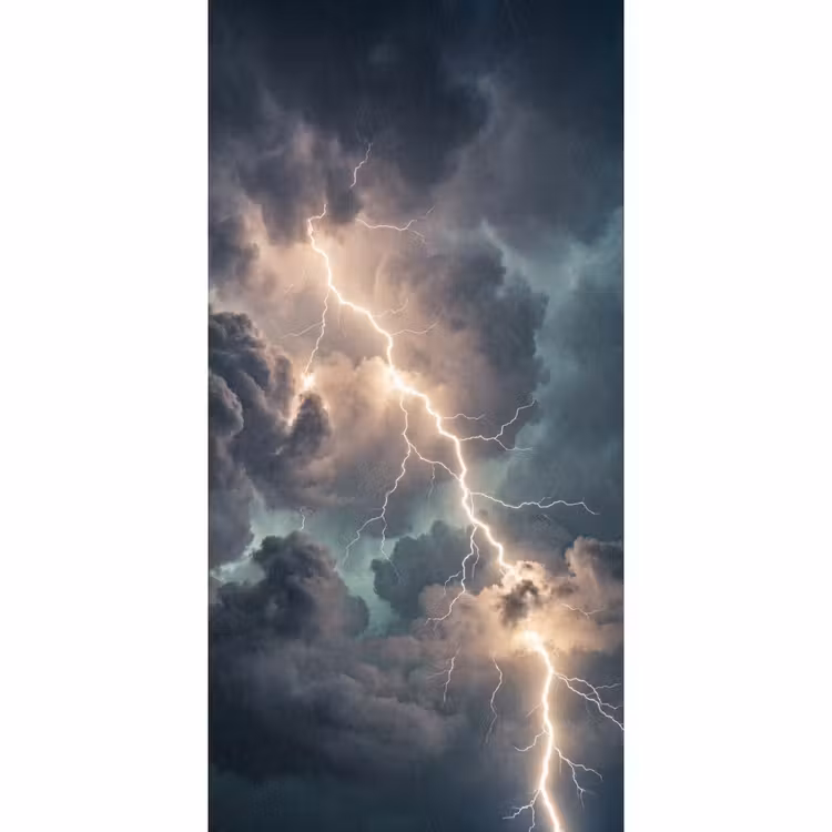 Bliksem - Storm - Natuur - Donker Behang Vlies klein -3d_website