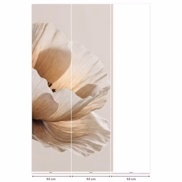 Bloem - Beige - Crème Behang Vlies klein -USP_banen