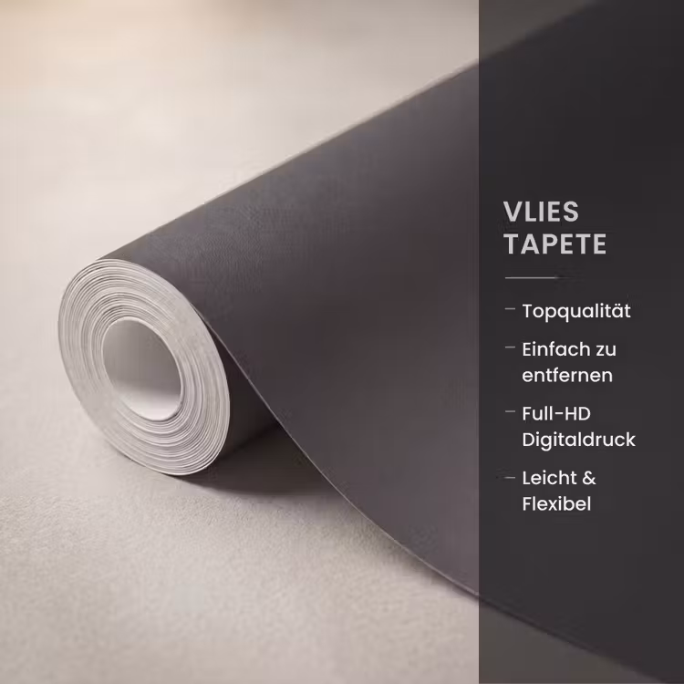 Bloem - Minimalistisch - Zwart - Wit Behang Vlies klein -USP_closeupDE