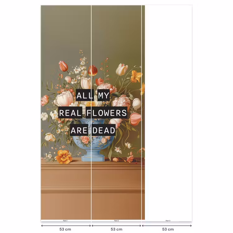 Bloem - Quote - Vintage - Art Behang Vlies klein -USP_banen