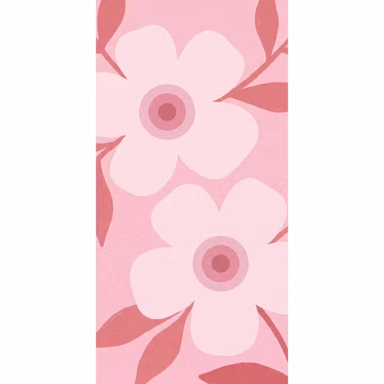 Bloemen - Abstract - Modern - Roze - Natuur Behang Vlies klein -3d_website