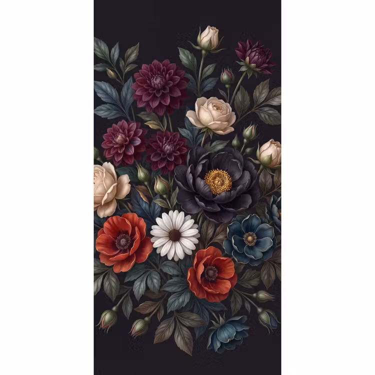 Bloemen - Boeket - Natuur - Klassiek - Weelderig Behang Vlies klein -3d_website