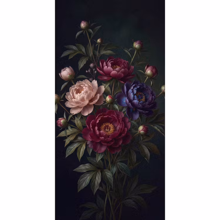 Bloemen - Boeket - Natuur - Modern - Donker Behang Vlies klein -3d_website