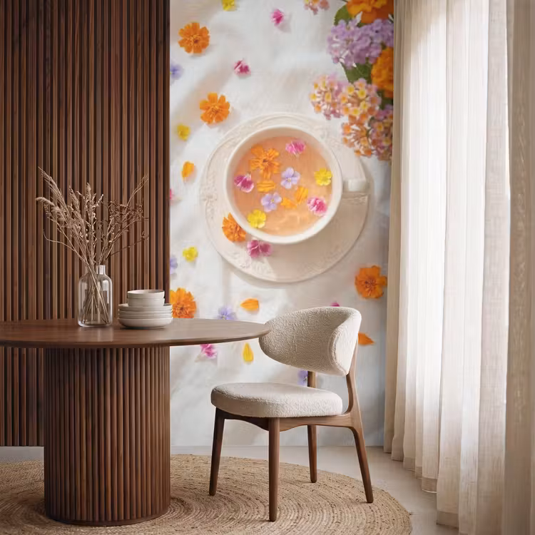 Tapete - Blumen – Blüte – Natur – Bunt – Sommer - Bloemen - Kop - Natuur - Kleurrijk - Zomer Behang Vlies klein