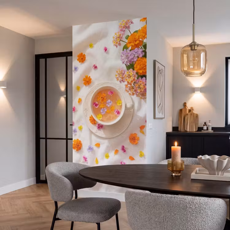 Tapete - Blumen – Blüte – Natur – Bunt – Sommer - Bloemen - Kop - Natuur - Kleurrijk - Zomer Behang Vlies klein