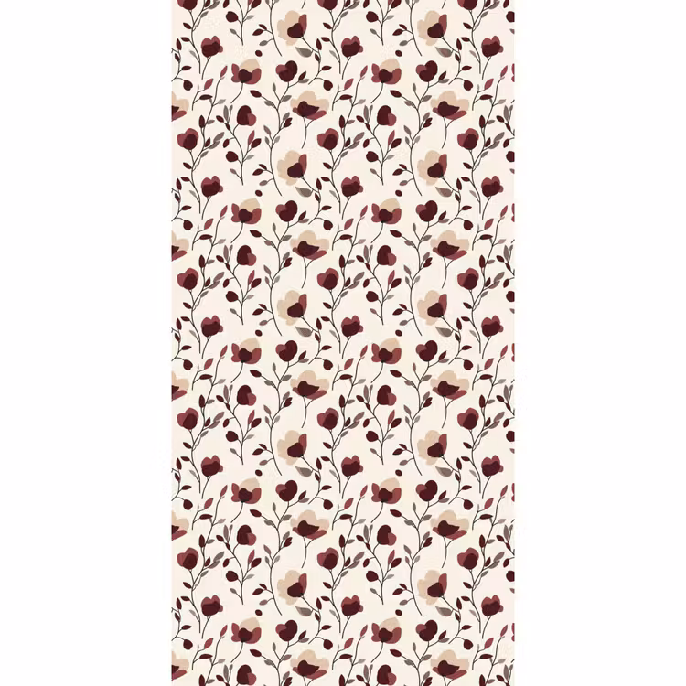 Bloemen - Botanisch - Bordeaux Behang Vlies klein 1076 -3d_website