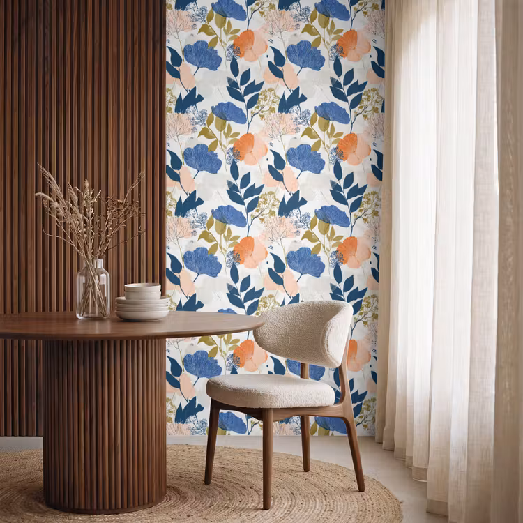 Bloemen - Botanisch - Kleurrijk Behang Vlies klein 1076 -sfeer1