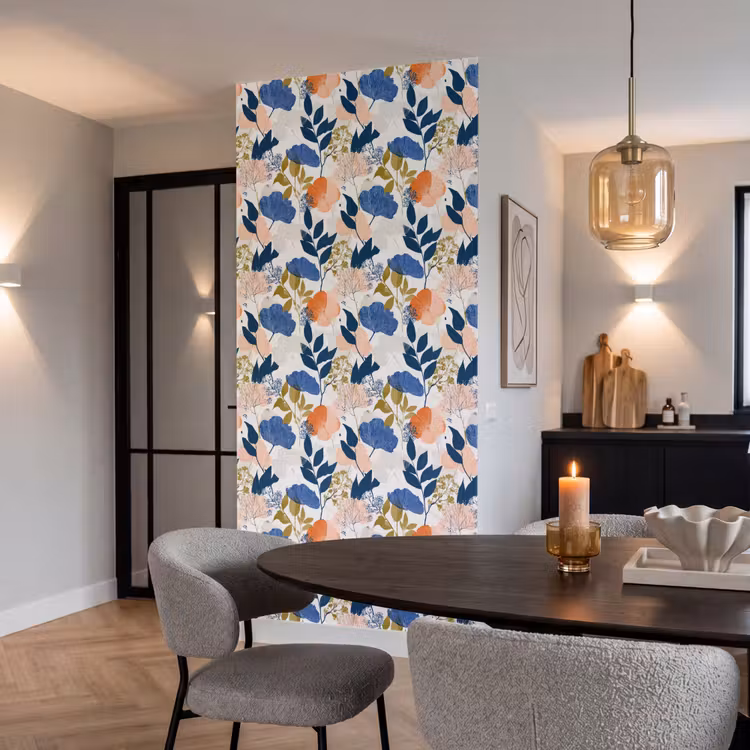 Bloemen - Botanisch - Kleurrijk Behang Vlies klein 1076 -sfeer3