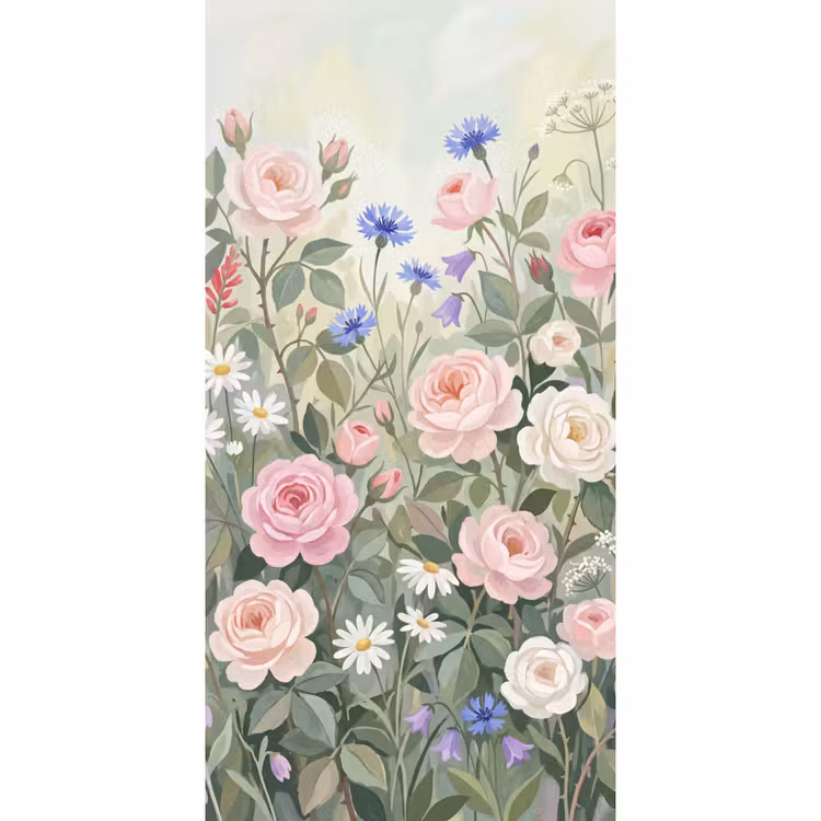 Bloemen - Tuin - Natuur - Kleurrijk Behang Vlies klein -3d_website