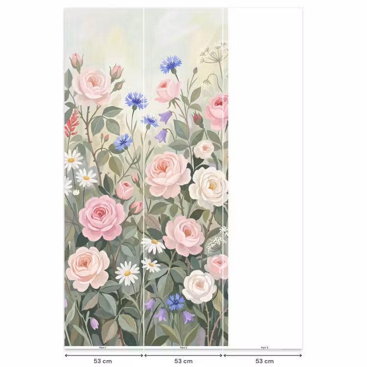 Bloemen - Tuin - Natuur - Kleurrijk Behang Vlies klein -USP_banen