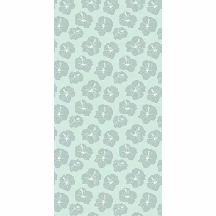 Bloemen - Hibiscus - Mint Behang Vlies klein 1076 -3d_website