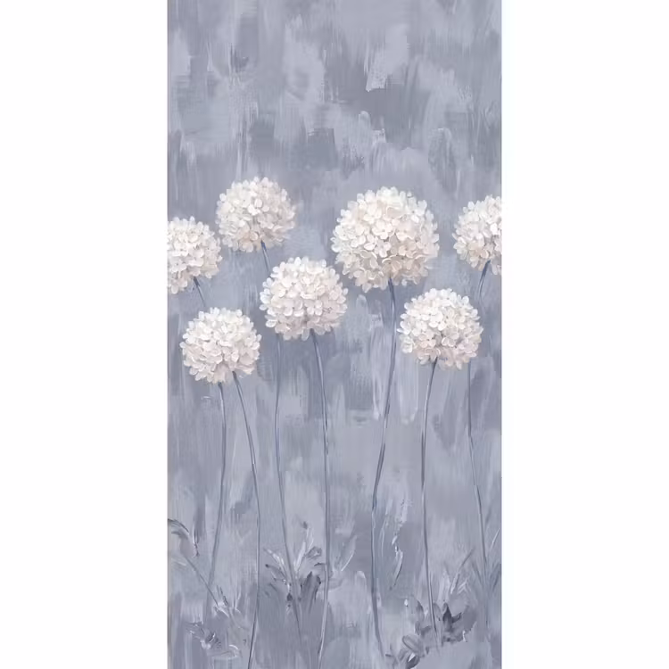 Bloemen - Illustratie - Blauw Behang Vlies klein -3d_website
