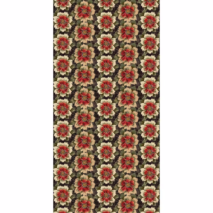 Bloemen - Klassiek - Patroon - Rood Behang Vlies klein 1076 -3d_website