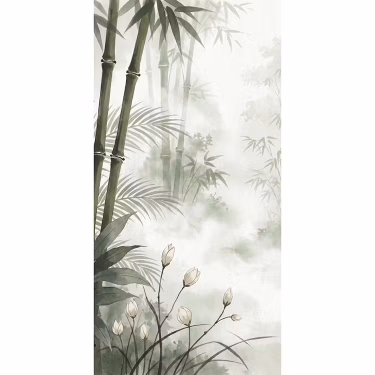 Bloemen - Knop - Tuin - Illustratie - Wit Behang Vlies klein -3d_website