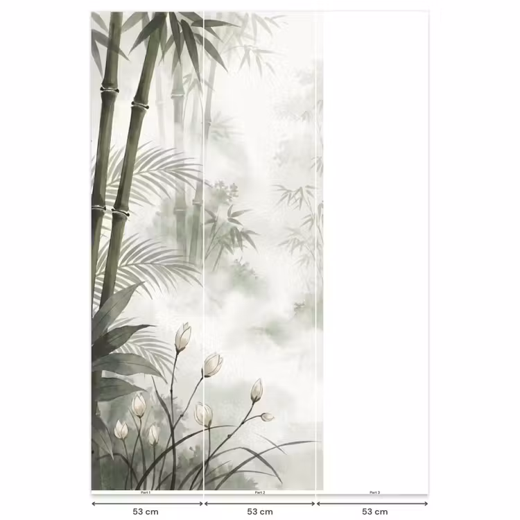 Bloemen - Knop - Tuin - Illustratie - Wit Behang Vlies klein -USP_banen