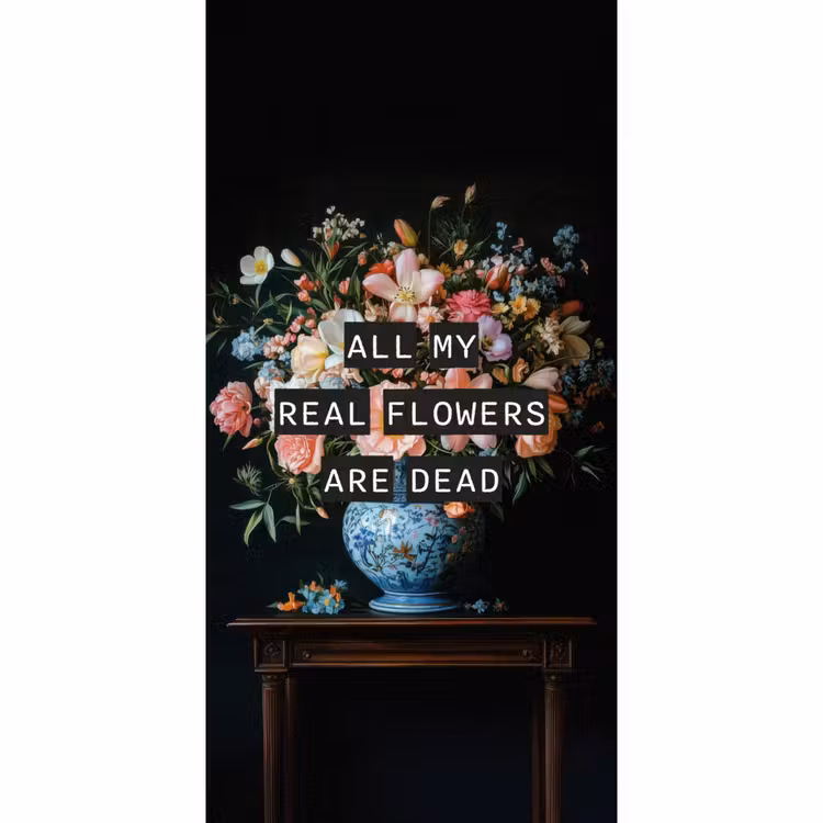 Bloemen - Art - Pastel - Quotes Behang Vlies klein -3d_website