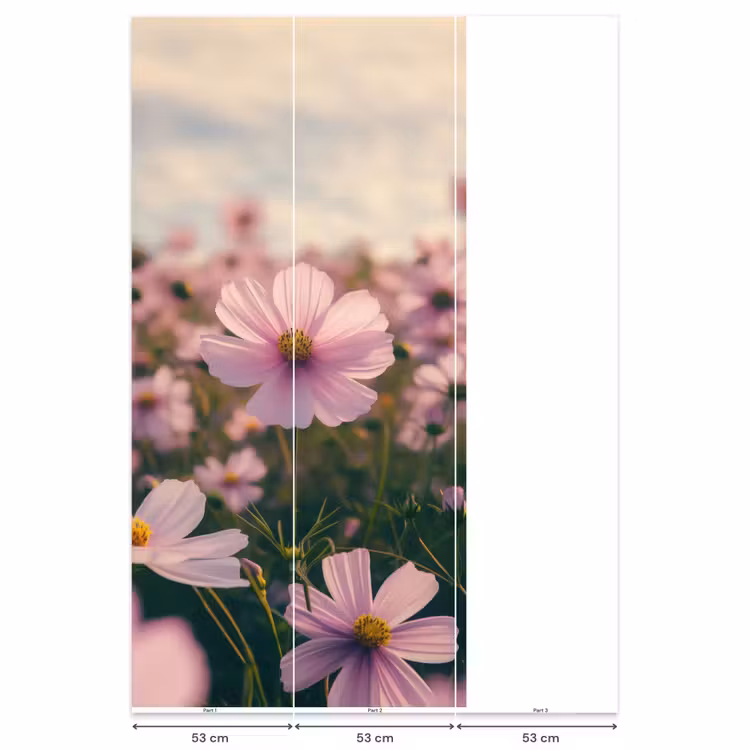 Bloemen - Paars - Wazig Behang Vlies klein -USP_banen
