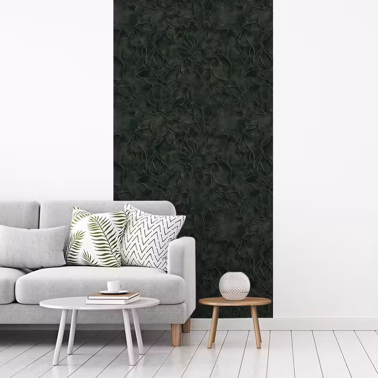 Bloemen - Lijnen - Groen fotobehang vinyl groot 64 -woonkamer