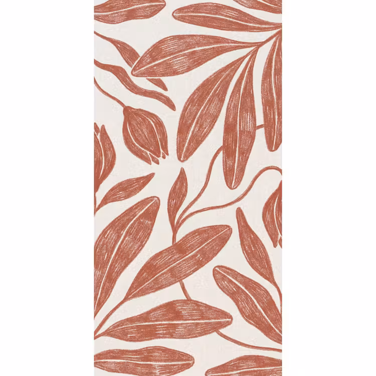 Bloemen - Patroon - Modern - Natuur - Bruin Behang Vlies klein -3d_website