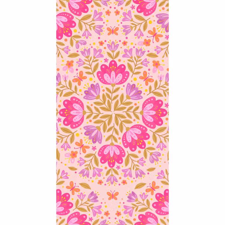 Bloemen - Patroon - Natuur - Abstract - Roze Behang Vlies klein -3d_website