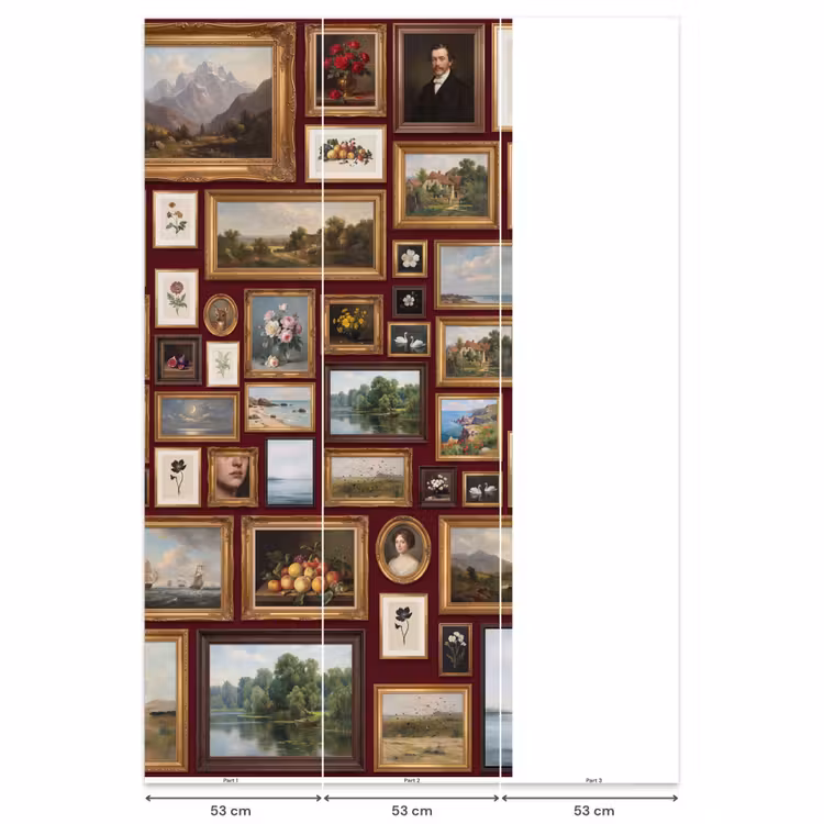 Bloemen - Vaas - Klassiek - Kunst - Rood Behang Vlies klein -USP_banen