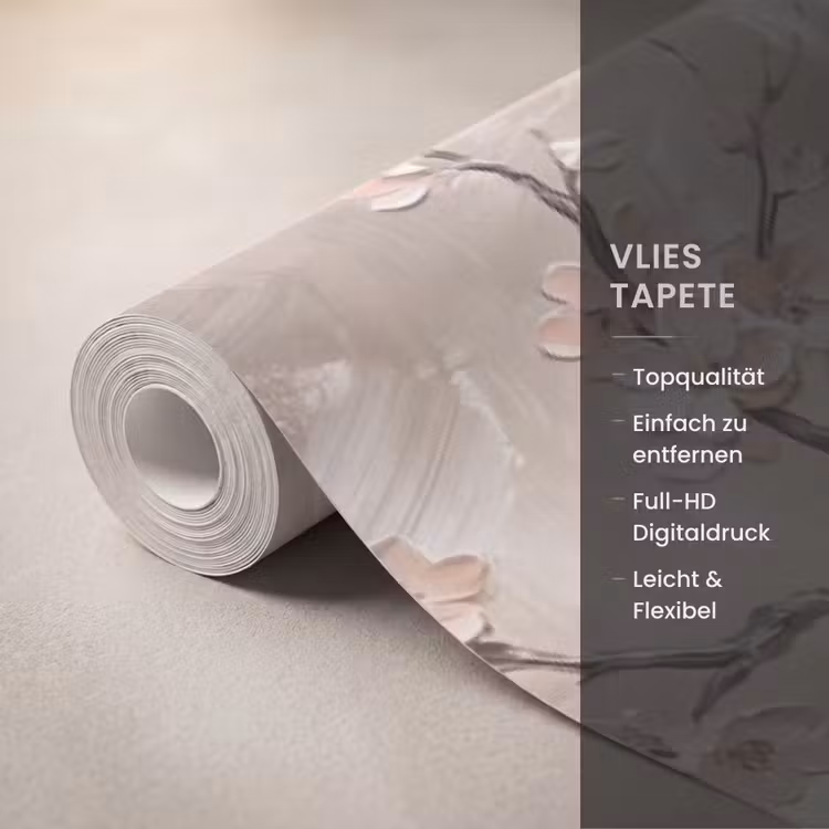 Bloesem - Takken - Schilderij - Beige - Serene Behang Vlies klein -USP_closeupDE