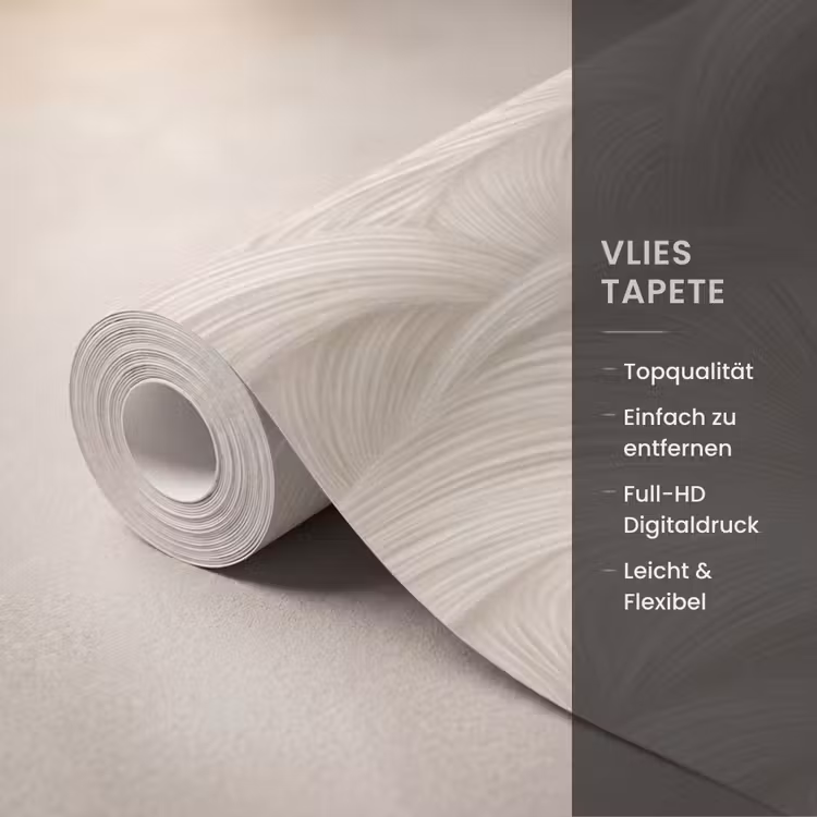 Bogen - Patroon - Beige Behang Vlies klein 1076 -USP_closeupDE
