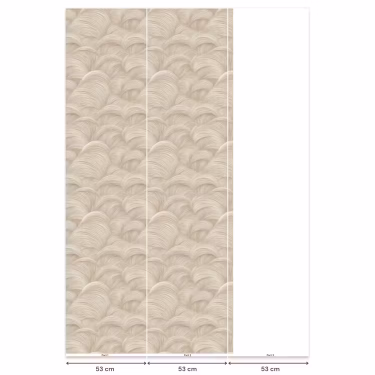 Bogen - Patroon - Beige Behang Vlies klein 1076 -USP_banen