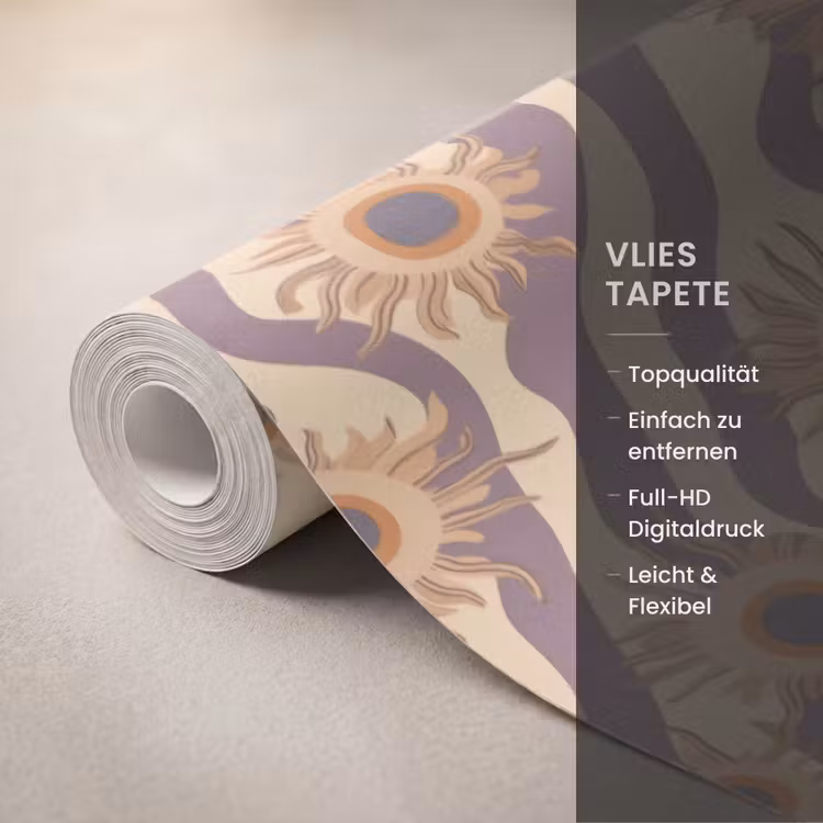 Bohemian - Vibe - Lavendelpaars Behang Vlies klein 1076 -USP_closeupDE