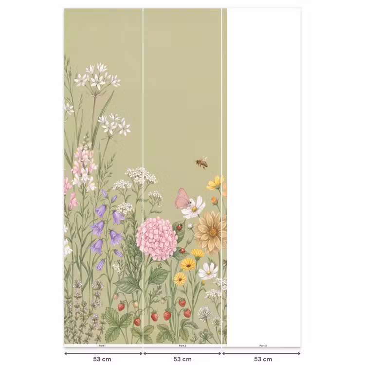 Botanisch - Bloemen - Kleurrijk Behang Vlies klein -USP_banen