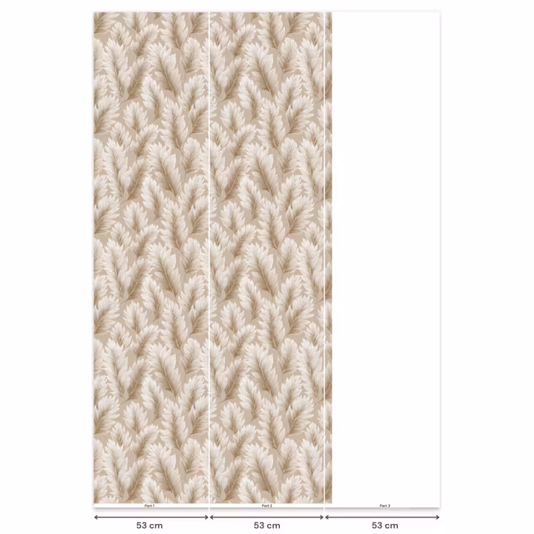 Botanisch - Patroon - Beige Behang Vlies klein 1076 -USP_banen