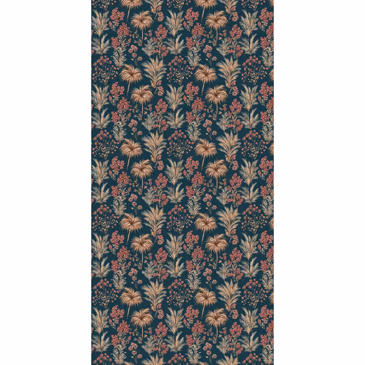 Botanisch - Patroon - Blauw Behang Vlies klein 1076 -3d_website