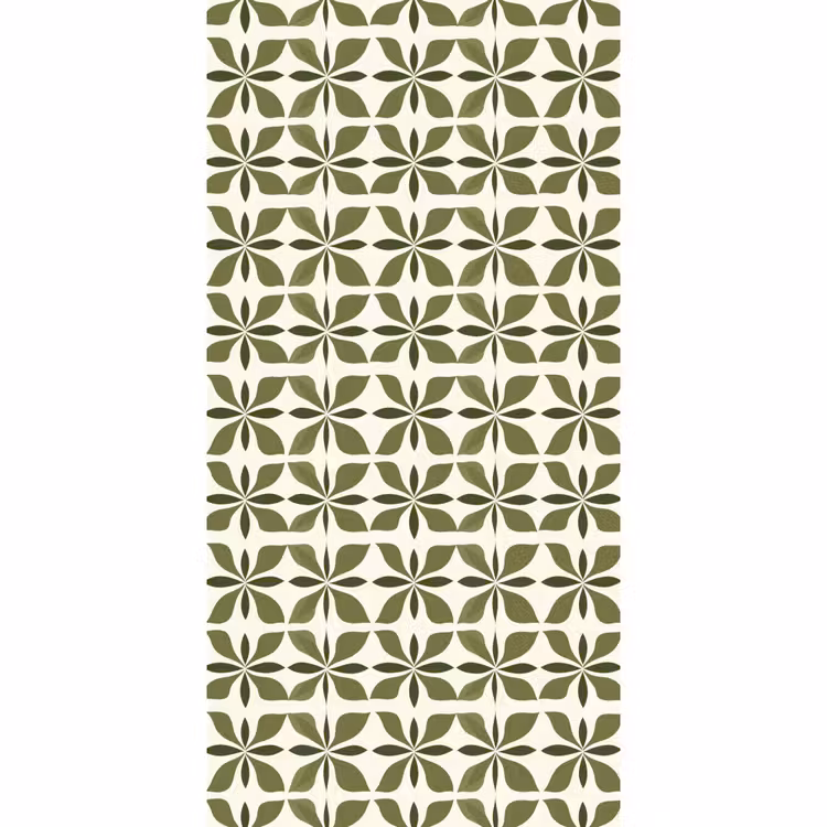 Botanisch - Retro - Groen Behang Vlies klein 1076 -3d_website