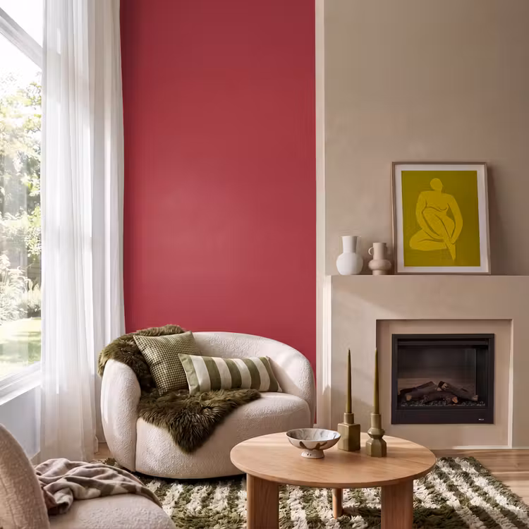 Burgundy - Wine - Rood Behang Vlies klein 1076 -sfeer2