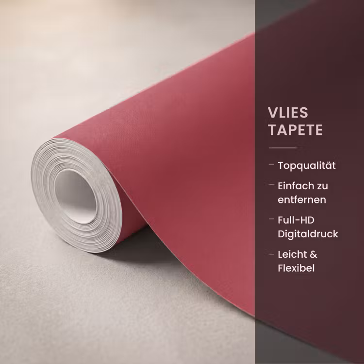 Burgundy - Wine - Rood Behang Vlies klein 1076 -USP_closeupDE