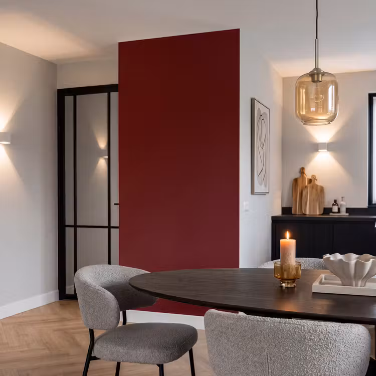 Burnt - Mahogany - Rood Behang Vlies klein 1076 -sfeer3