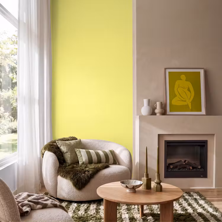 Buttery - Beige - Geel Behang Vlies klein 1076 -sfeer2