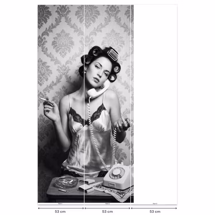 Chic - Vrouw - Zwart - Wit Behang Vlies klein -USP_banen