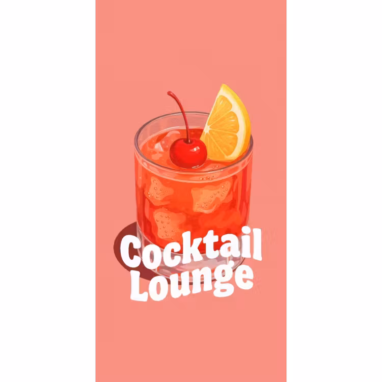 Cocktail Lounge - Glas - Koraal Behang Vlies klein -3d_website