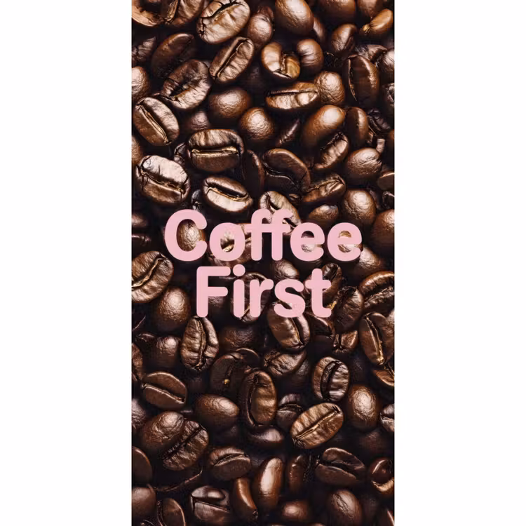 Coffee First - Koffiebonen - Roze Behang Vlies klein -3d_website
