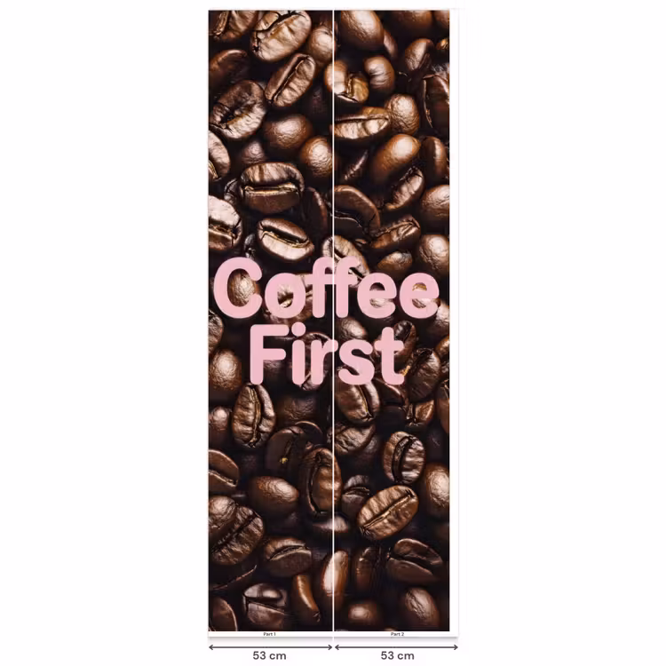 Coffee First - Koffiebonen - Roze Behang Vlies klein -USP_banen
