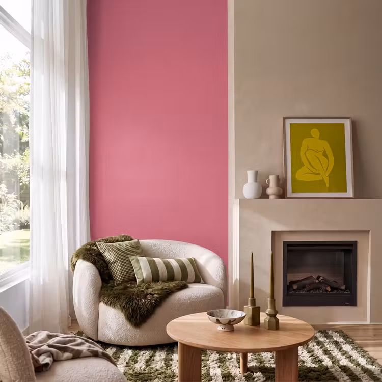 Crimson - Rose - Roze Behang Vlies klein 1076 -sfeer2