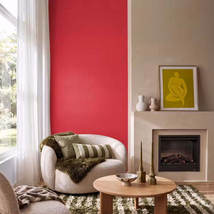 Crimson - Velvet - Rood Behang Vlies klein 1076 -sfeer2
