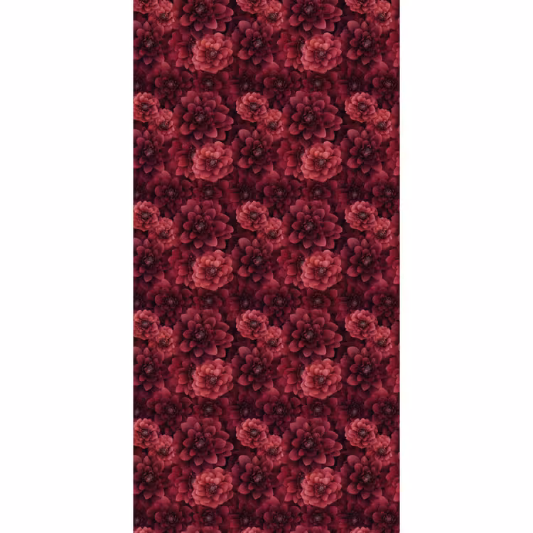 Dahlias - Bloemen - Rood Behang Vlies klein 1076 -3d_website