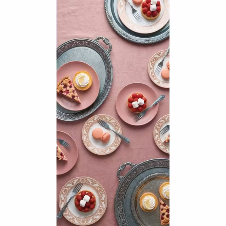 Tapete - Dessert – Torte – Gebäck – Süßes – Rosa - Dessert - Taart - Gebak - Zoet - Roze Behang Vlies klein