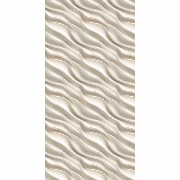 Diagonaal - Golven - Crème Behang Vlies klein 1076 -3d_website