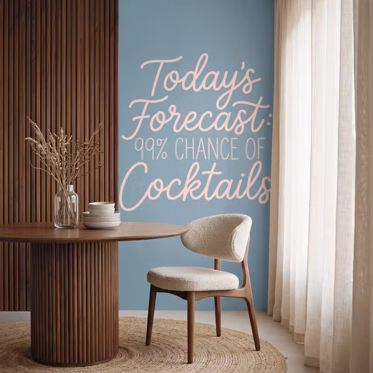 Today's Forecast - Cocktails - Blauw Behang Vlies klein -sfeer1