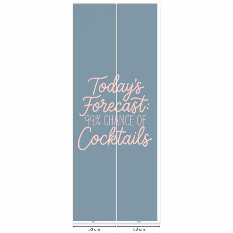 Today's Forecast - Cocktails - Blauw Behang Vlies klein -USP_banen