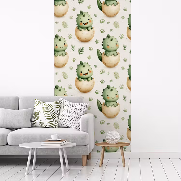 Dino - Eieren - Groen fotobehang vinyl groot 64 -woonkamer